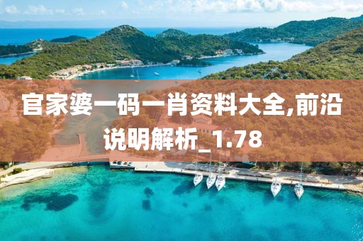 官家婆一碼一肖資料大全,前沿說明解析_1.78