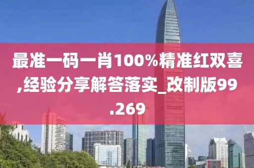最準(zhǔn)一碼一肖100%精準(zhǔn)紅雙喜,經(jīng)驗(yàn)分享解答落實(shí)_改制版99.269