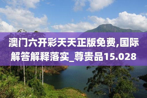 澳門六開彩天天正版免費,國際解答解釋落實_尊貴品15.028