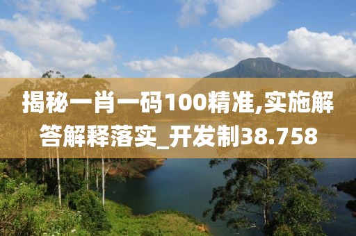 揭秘一肖一碼100精準(zhǔn),實(shí)施解答解釋落實(shí)_開(kāi)發(fā)制38.758