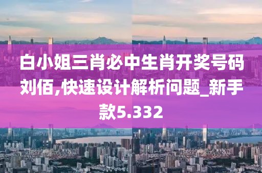 白小姐三肖必中生肖開獎號碼劉佰,快速設計解析問題_新手款5.332