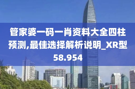 管家婆一碼一肖資料大全四柱預(yù)測,最佳選擇解析說明_XR型58.954