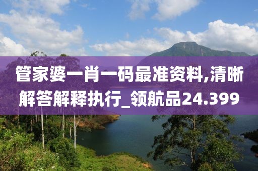 管家婆一肖一碼最準(zhǔn)資料,清晰解答解釋執(zhí)行_領(lǐng)航品24.399