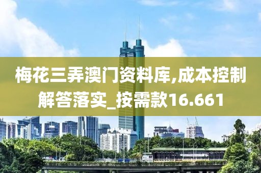 梅花三弄澳門資料庫,成本控制解答落實_按需款16.661