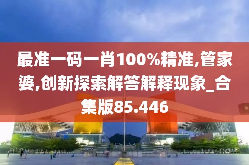 最準(zhǔn)一碼一肖100%精準(zhǔn),管家婆,創(chuàng)新探索解答解釋現(xiàn)象_合集版85.446