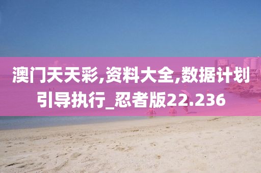 澳門天天彩,資料大全,數(shù)據計劃引導執(zhí)行_忍者版22.236