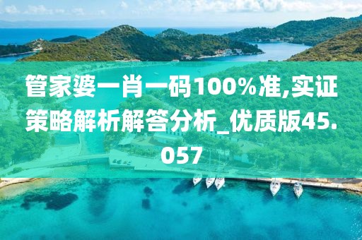 管家婆一肖一碼100%準(zhǔn),實(shí)證策略解析解答分析_優(yōu)質(zhì)版45.057