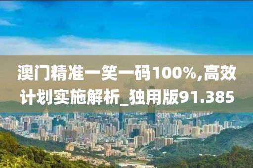 澳門精準(zhǔn)一笑一碼100%,高效計劃實施解析_獨用版91.385