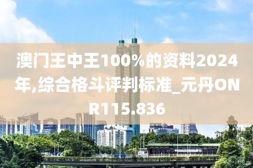 澳門王中王100%的資料2024年,綜合格斗評(píng)判標(biāo)準(zhǔn)_元丹ONR115.836