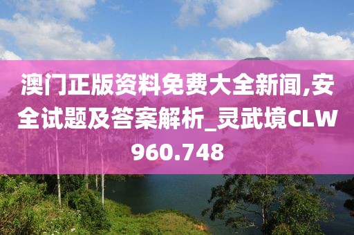 澳門正版資料免費大全新聞,安全試題及答案解析_靈武境CLW960.748