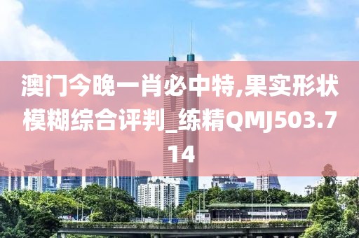 澳門今晚一肖必中特,果實形狀模糊綜合評判_練精QMJ503.714