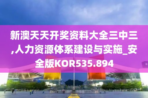 新澳天天開獎資料大全三中三,人力資源體系建設與實施_安全版KOR535.894