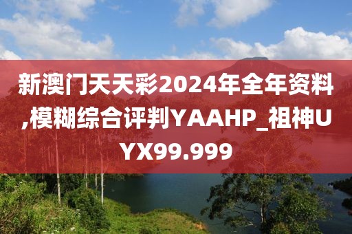 新澳門天天彩2024年全年資料,模糊綜合評判YAAHP_祖神UYX99.999