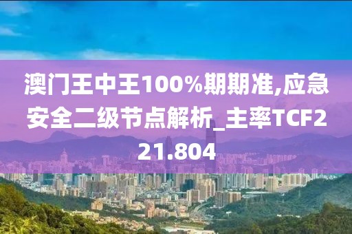 澳門王中王100%期期準(zhǔn),應(yīng)急安全二級(jí)節(jié)點(diǎn)解析_主率TCF221.804