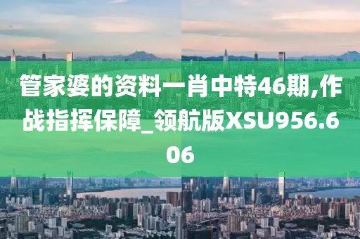 管家婆的資料一肖中特46期,作戰(zhàn)指揮保障_領航版XSU956.606