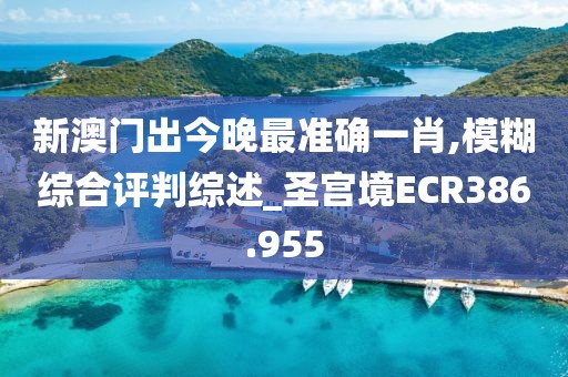 新澳門出今晚最準(zhǔn)確一肖,模糊綜合評(píng)判綜述_圣宮境ECR386.955