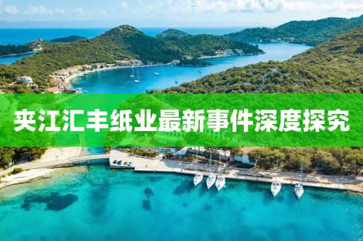 夾江匯豐紙業(yè)最新事件深度探究