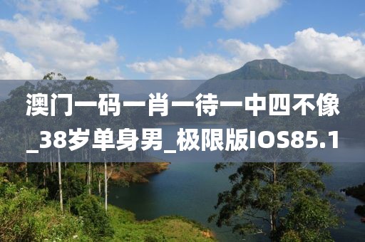 澳門一碼一肖一待一中四不像_38歲單身男_極限版IOS85.1