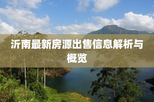 沂南最新房源出售信息解析與概覽