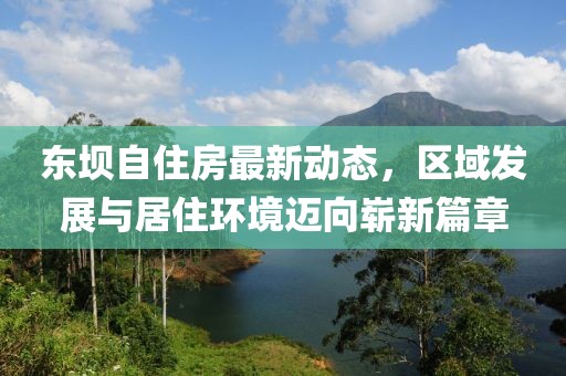 東壩自住房最新動態(tài)，區(qū)域發(fā)展與居住環(huán)境邁向嶄新篇章