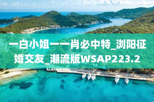 一白小姐一一肖必中特_瀏陽征婚交友_潮流版WSAP223.2
