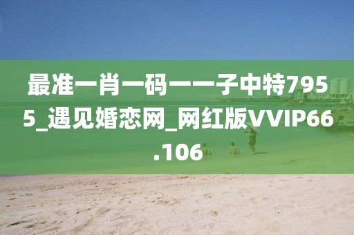 最準(zhǔn)一肖一碼一一子中特7955_遇見婚戀網(wǎng)_網(wǎng)紅版VVIP66.106