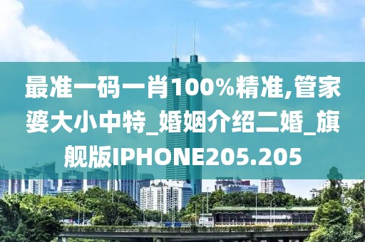 最準一碼一肖100%精準,管家婆大小中特_婚姻介紹二婚_旗艦版IPHONE205.205