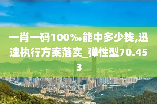 一肖一碼100‰能中多少錢,迅速執(zhí)行方案落實_彈性型70.453