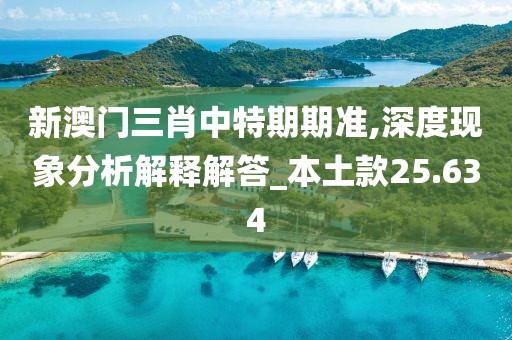 新澳門三肖中特期期準,深度現(xiàn)象分析解釋解答_本土款25.634