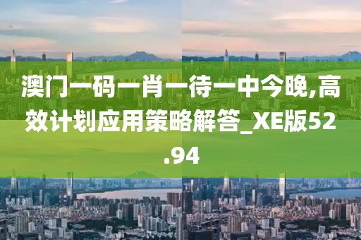 澳門一碼一肖一待一中今晚,高效計(jì)劃應(yīng)用策略解答_XE版52.94