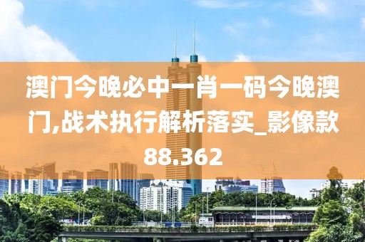 澳門今晚必中一肖一碼今晚澳門,戰(zhàn)術(shù)執(zhí)行解析落實(shí)_影像款88.362