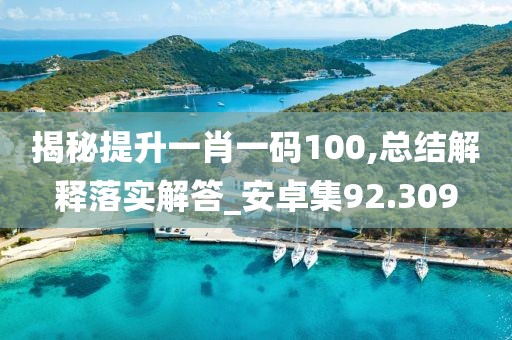 揭秘提升一肖一碼100,總結(jié)解釋落實(shí)解答_安卓集92.309