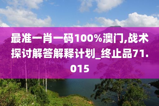 最準一肖一碼100%澳門,戰(zhàn)術探討解答解釋計劃_終止品71.015