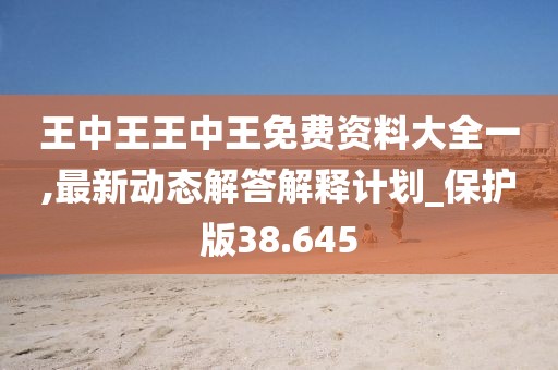 王中王王中王免費(fèi)資料大全一,最新動(dòng)態(tài)解答解釋計(jì)劃_保護(hù)版38.645
