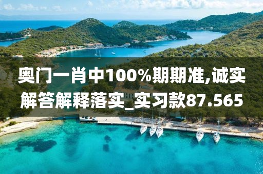 奧門一肖中100%期期準,誠實解答解釋落實_實習款87.565