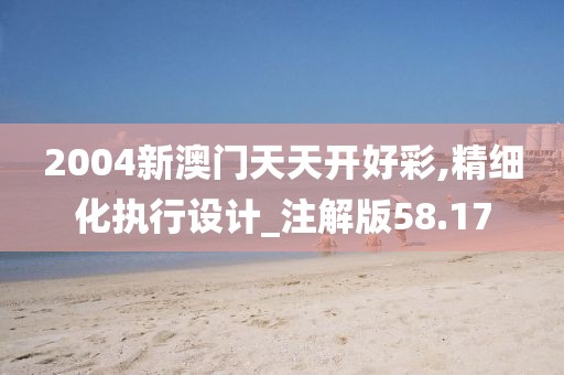 2004新澳門天天開好彩,精細(xì)化執(zhí)行設(shè)計(jì)_注解版58.17