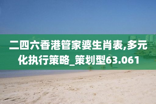 二四六香港管家婆生肖表,多元化執(zhí)行策略_策劃型63.061