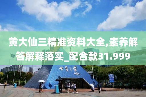 黃大仙三精準資料大全,素養(yǎng)解答解釋落實_配合款31.999