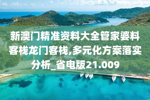 新澳門精準(zhǔn)資料大全管家婆料客棧龍門客棧,多元化方案落實(shí)分析_省電版21.009