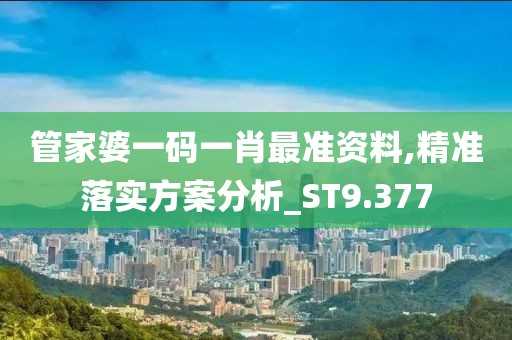 管家婆一碼一肖最準(zhǔn)資料,精準(zhǔn)落實方案分析_ST9.377