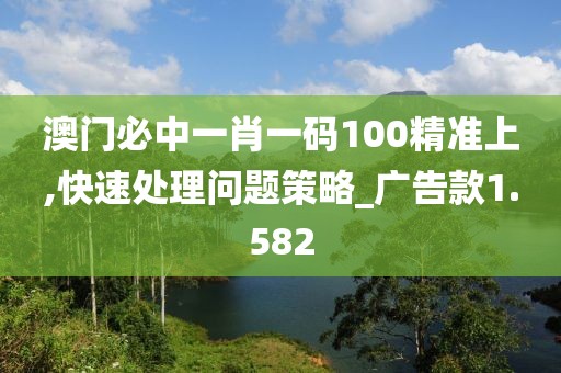 澳門必中一肖一碼100精準(zhǔn)上,快速處理問題策略_廣告款1.582