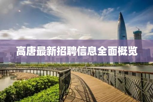 高唐最新招聘信息全面概覽