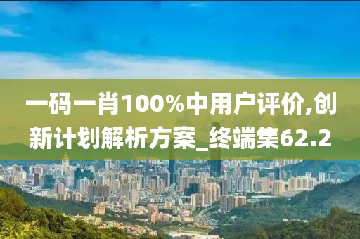 一碼一肖100%中用戶評價,創(chuàng)新計劃解析方案_終端集62.2