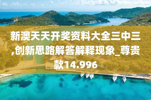 新澳天天開獎資料大全三中三,創(chuàng)新思路解答解釋現(xiàn)象_尊貴款14.996
