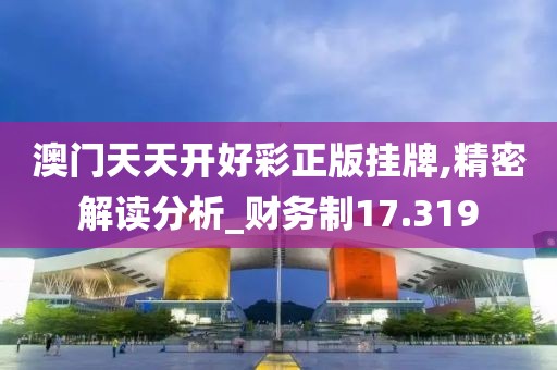 澳門天天開好彩正版掛牌,精密解讀分析_財務制17.319