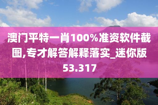 澳門平特一肖100%準(zhǔn)資軟件截圖,專才解答解釋落實_迷你版53.317