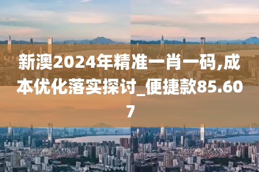 新澳2024年精準(zhǔn)一肖一碼,成本優(yōu)化落實(shí)探討_便捷款85.607