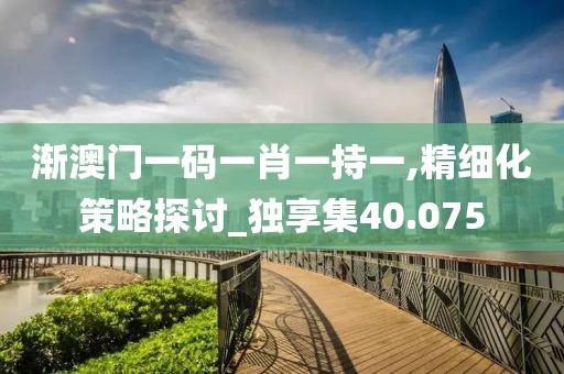 漸澳門(mén)一碼一肖一持一,精細(xì)化策略探討_獨(dú)享集40.075