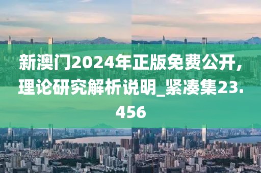 新澳門2024年正版免費公開,理論研究解析說明_緊湊集23.456