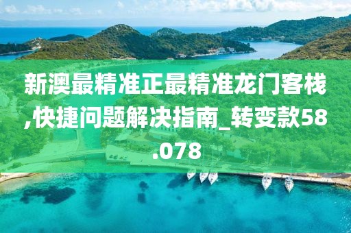 新澳最精準正最精準龍門客棧,快捷問題解決指南_轉變款58.078